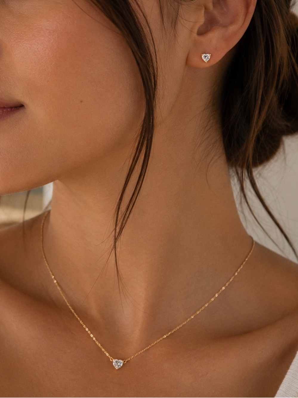 18K Gold Plated Necklace and Earring Set
